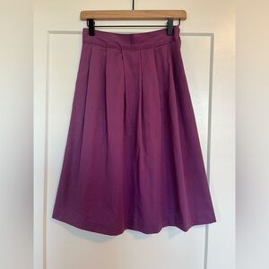 Vintage 90s Tara One Collectibles LA Purple Midi Skirt Cotton Blend Boho